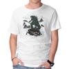 Unisex Crew Neck T-Shirt Kaiju Above The Sea Of Fog Graphic Short Sleeve Casual Tee