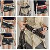 Vintage Women Rivet Belt Y2k Punk Style Belt Adjustable Wide Leather Waistband  Spicy Girls