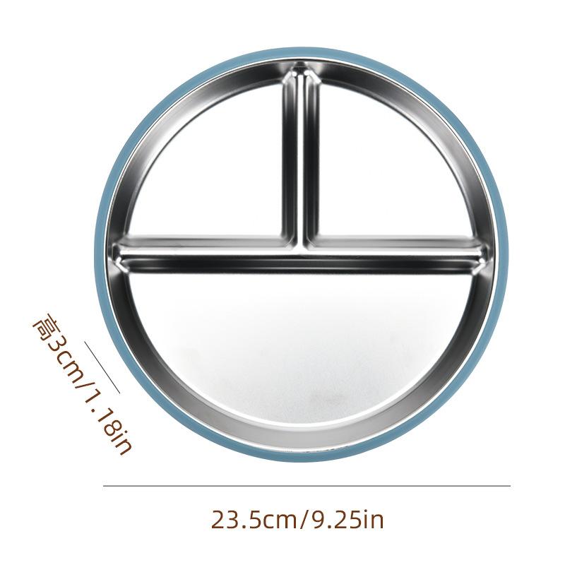 Dziecięcy Pokarm Uzupełniający Odporny na Upadki Izolowany Termicznie Klasy Spożywczej Dzielony Talerz Obiadowy