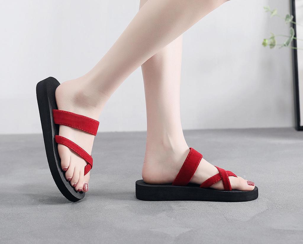 2020 Women's Non-Slip Platform Flip Flop Sandals - Thick Bottom Beach Shoes