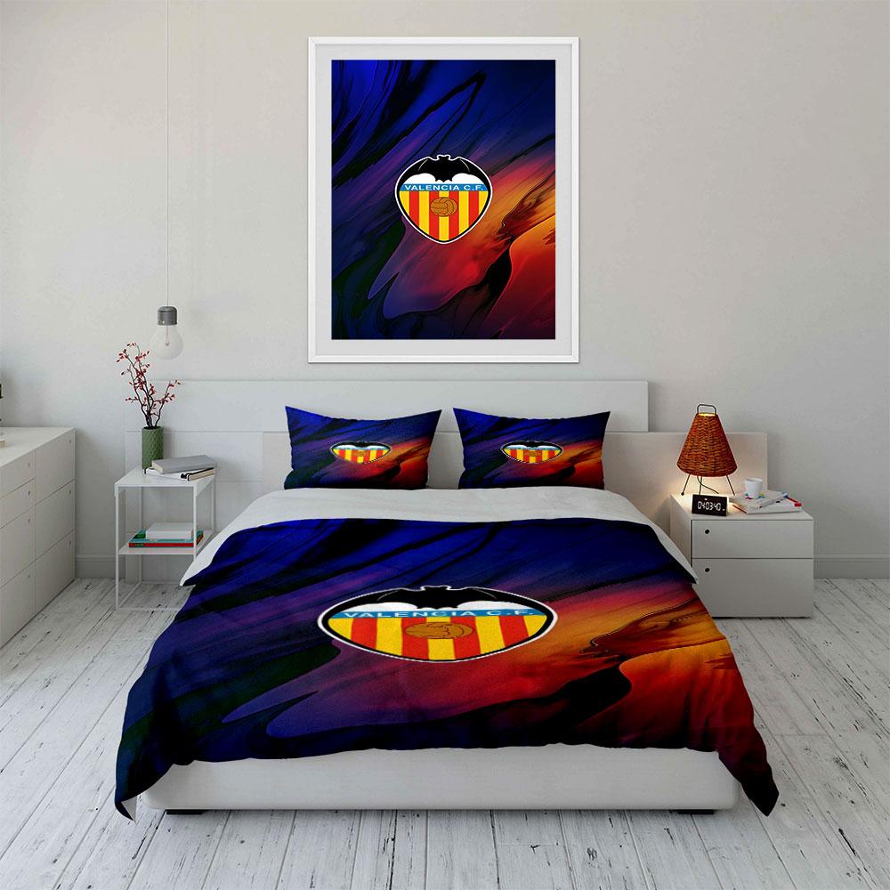 Valencia C.F. Badge Pattern. Bedding Sets Duvet Cover Sets Duvet Covers Pillowcases(1 * Duvet Cover 2 * Pillowcases Without Duvet Insert)