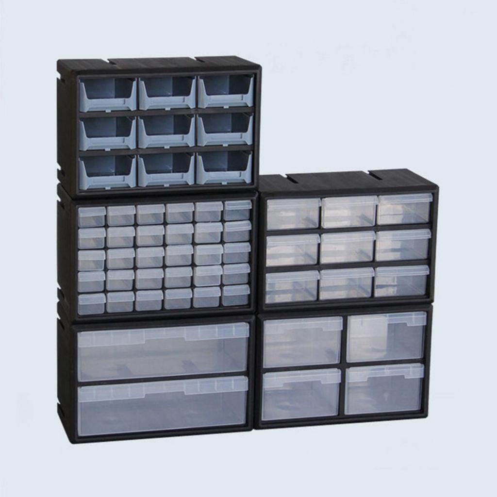 Drawer Organizer Storage Tool Box Bathroom Container Garage for Bolts Screws Parts