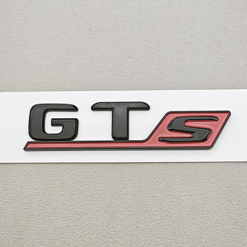 NEW 3D ABS Black Red Yellow Car Tail Marking Logo GTS Letters Rear Trunk Badge Emblem For Mercedes Benz GT Class GTS Accessory