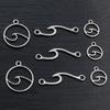 Fashion Antique Silver Plated Wave Small Charms Pendant Alloy Metal DIY Jewelry Findings Accessories for Neckalce Bracelet