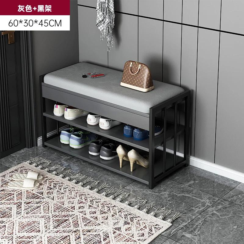 

Табурет для смены обуви, входная дверь, светлый роскошный шкаф для обуви, сетчатый табурет красного цвета с длинной полосой, стойка для обуви