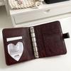PU Leather M5 Notebook 5-Ring Loose-Leaf Pocket Journal Portable Binder Notebook  Students