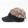 Sun Visor Cap with Synthetic Hair Top Adjustable Strapback Baseball Hat for Outdoor Sports and Casual Wear