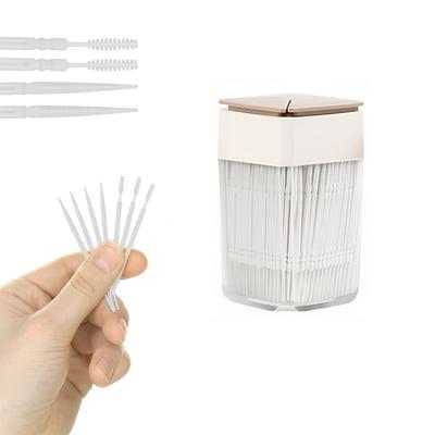200PCS Toothpick,Interdental Brush for Teeth,Double Head Dental Floss Interdental Toothpick,Plastic Toothpicks for Teeth for Teeth Cleaning Tools(W