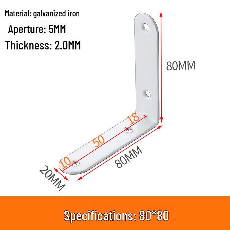 90° L-Shaped Angle Bracket for Table, Chair, Cabinet, and Shelf Support