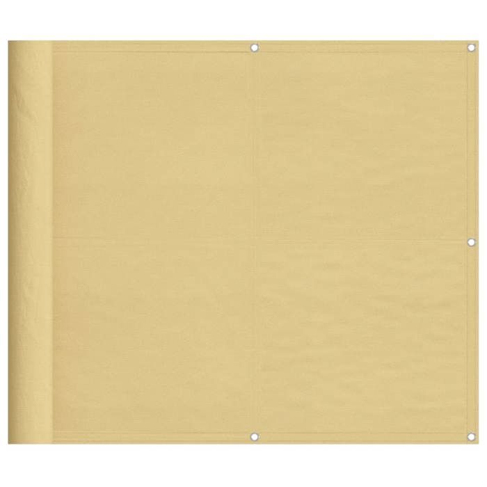 VidaXL Écran de Balcon, Brise-vue de Jardin, Écran de Protection, Écran d'Intimité Terrasse Extérieur, Sable 90x300 cm 100% 4000028