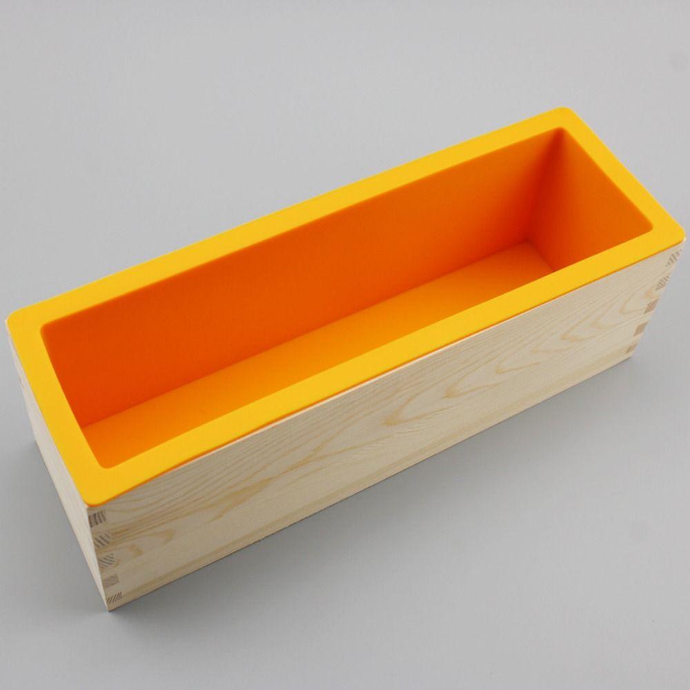 Wooden Box Silicone Soap Mold Rectangular Shape Soap Box Toast Mold  Baking Accessories