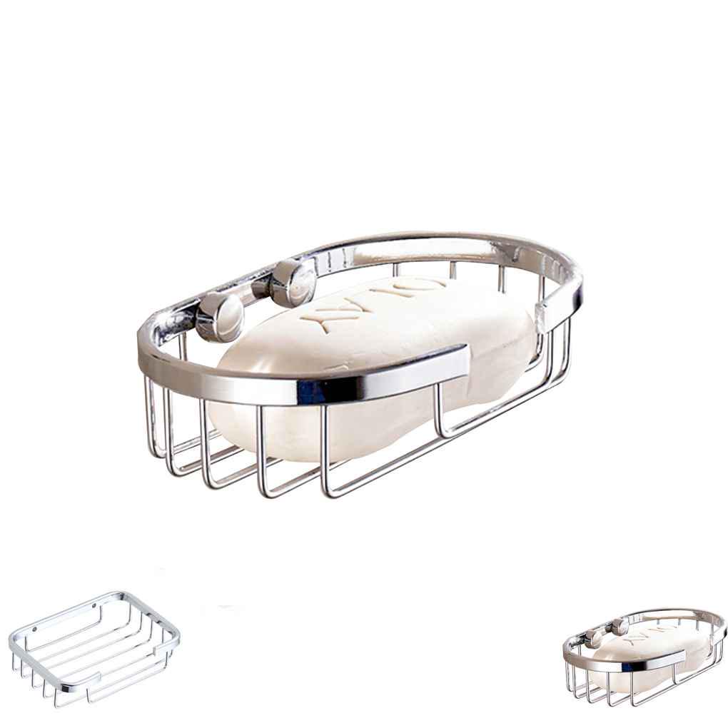 Wandmontage Badkamer Douche Aluminium Hoge Vrije Plaat Houder Zeepbakje Opbergrek Vierkante Mand Accessoires