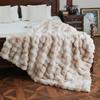 Thick and Warm Modern Blanket Autumn and Winter Bubble Velvet Rabbit Fur Blanket Plush Sofa Towel Pillow Cover Soft and Comfortable Bed Sheet