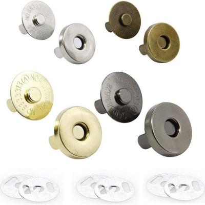 20 Strong Magnetic Snap Button Sets: No-Sew Metal Fasteners for Bags and Clothing