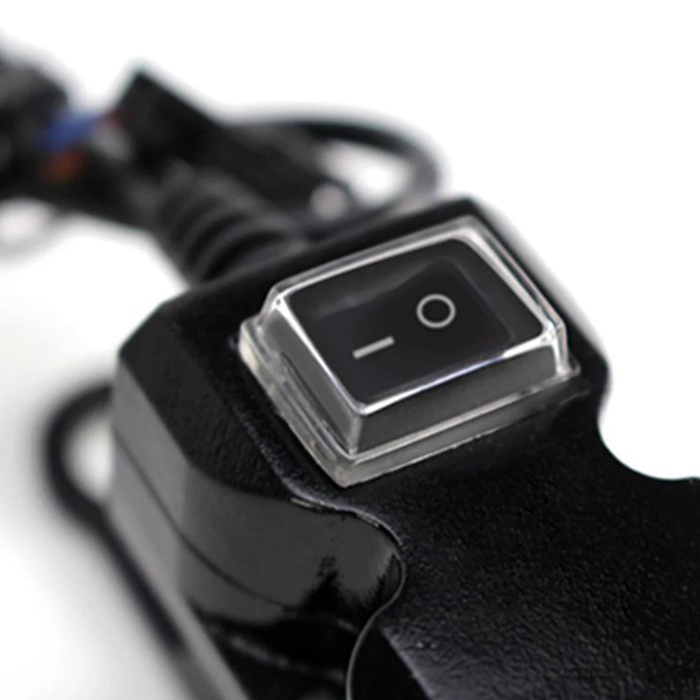 Motorcycle Dual USB Charger with ON/OFF Switch Waterproof Motorbike Handlebar Phone Charger Fast Charging Socket
