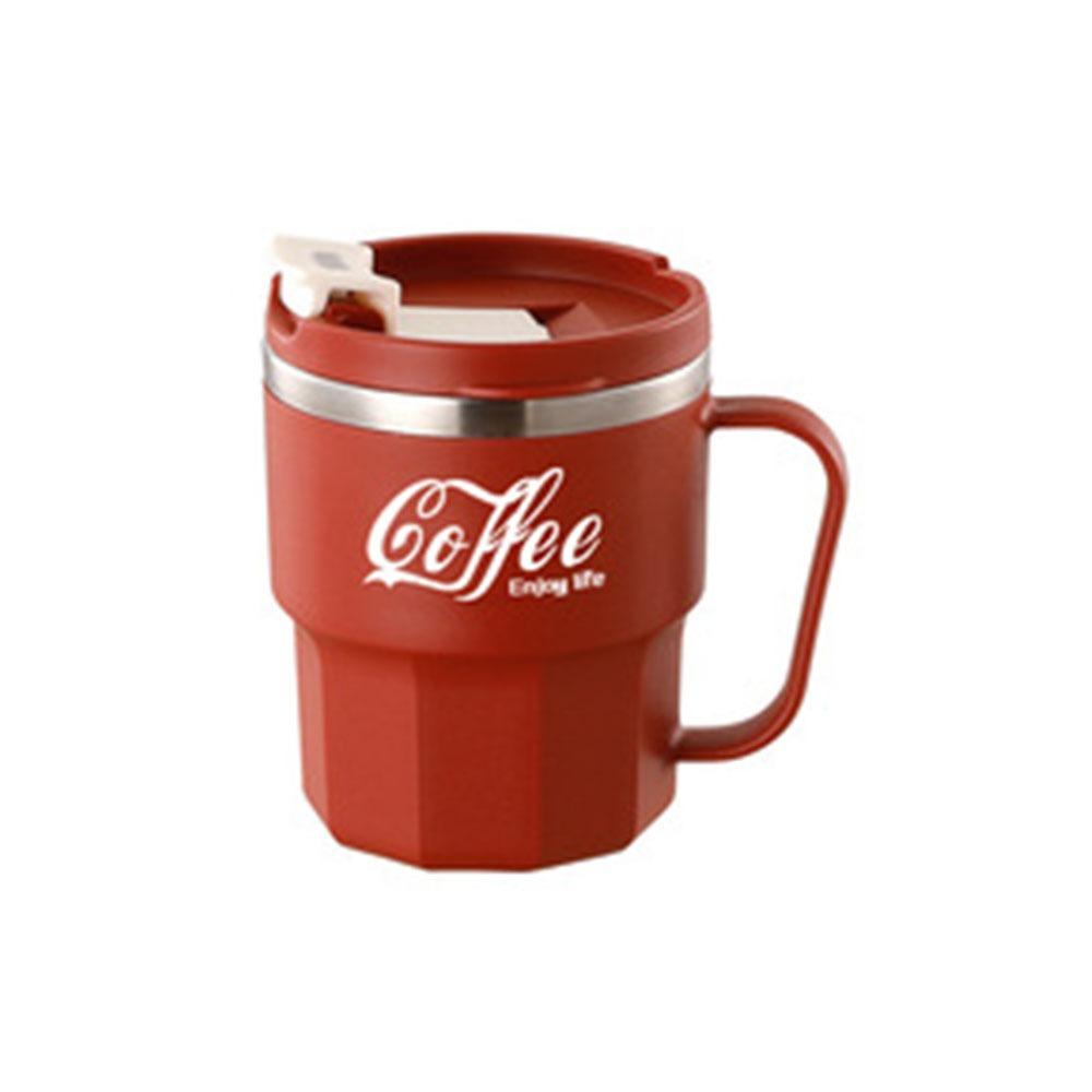 

304 Stainless Steel Coffee Mug Double Layer Insulated Water Cup Portable Thermal Mug Drinkware красный