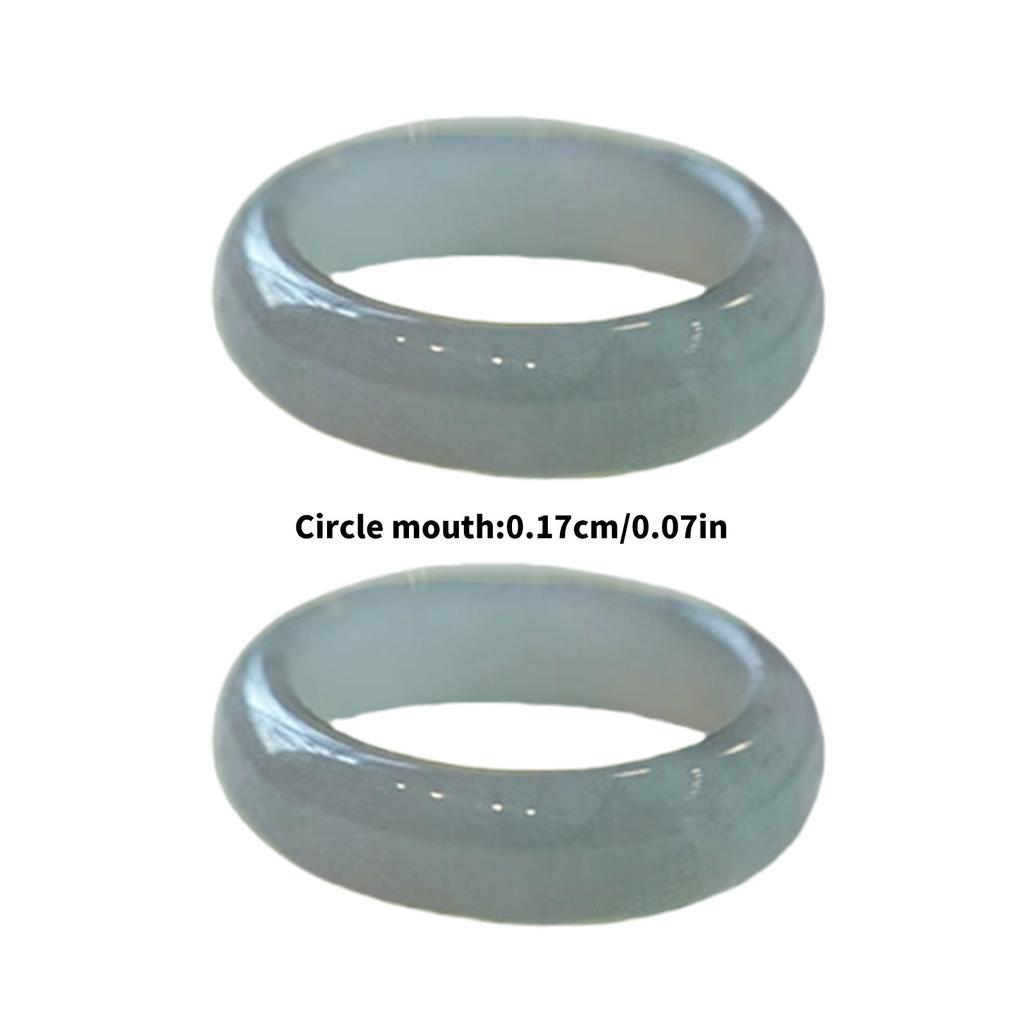 Elegant Women's Jade Rings In Natural Green with Retro Chinese Designs Portable for Birthdays and Christmas Ornament