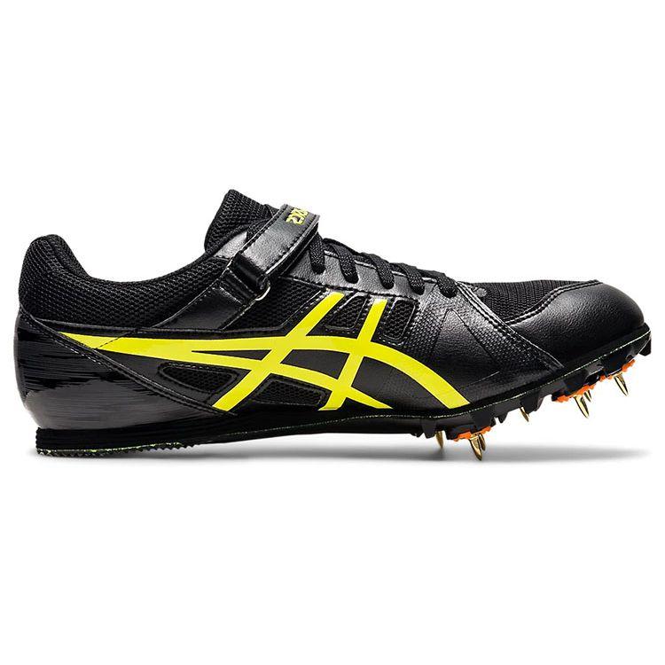 Asics Heatflat FR 7 Professional Track And Field Running Shoes Unisex Shoes Black Yellow TTP526-002