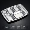 304 Stainless Steel Divided Canteen Tray