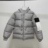 Winter Hooded Thick Padded Loose Solid Color Badge Casual Warm Puffer Coat Men Women Daily Commute