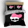 "Pink Bow Skull Print Bedding" Bedding Duvet Cover Set Duvet Cover Pillowcases (1 * Duvet Cover 2 * Pillowcases, Without Duvet Insert)