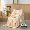 Solid Color Waffle Texture Blanket Coral Velvet Blankets, Soft Warm Sofa Cover Blanket Simple Elegant Air Conditioning Blanket