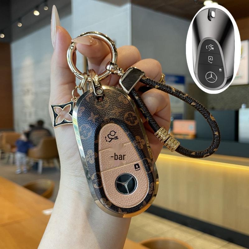 High-Grade Full Coverage Key Case with Exquisite Buckle for Mercedes CLS C-Class B-Class CLA EQB EQA GLE GLC.