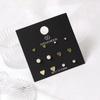 Dieuamour [12Pack] Heart Pearl Layered Earring Set