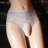 Verführerisches Spitzen-Tanga-Set für Herren mit niedrigem Bund, sexy atmungsaktive Netz-Slips, vollständig transparent, Sommer, große Größe