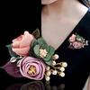 Korean Fabric Flower Brooch - Elegant & Versatile Women's Accessory for Clothing