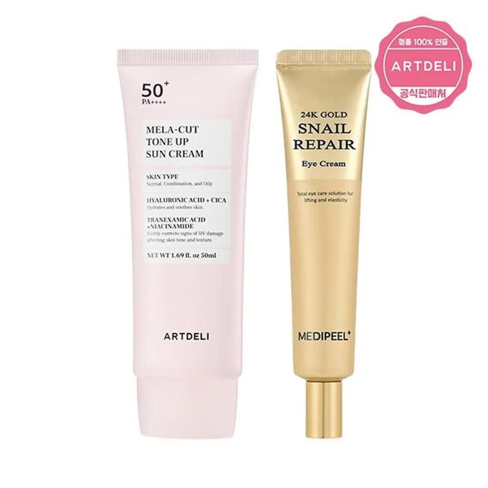 

ARTDELI Melacut Tone-Up Sun Cream 50ml + Medipeel 24K Gold Eye Cream 40ml