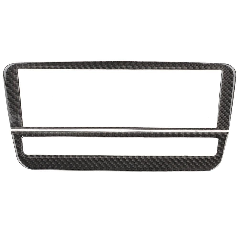 Carbon Fiber CD Air Conditioning Control Panel Cover Trim for Mercedes Benz a B GLA CLA(Pure)