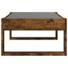 Coffee Table with Infinity LED Smoked Oak 90 x 53 x 30 cm