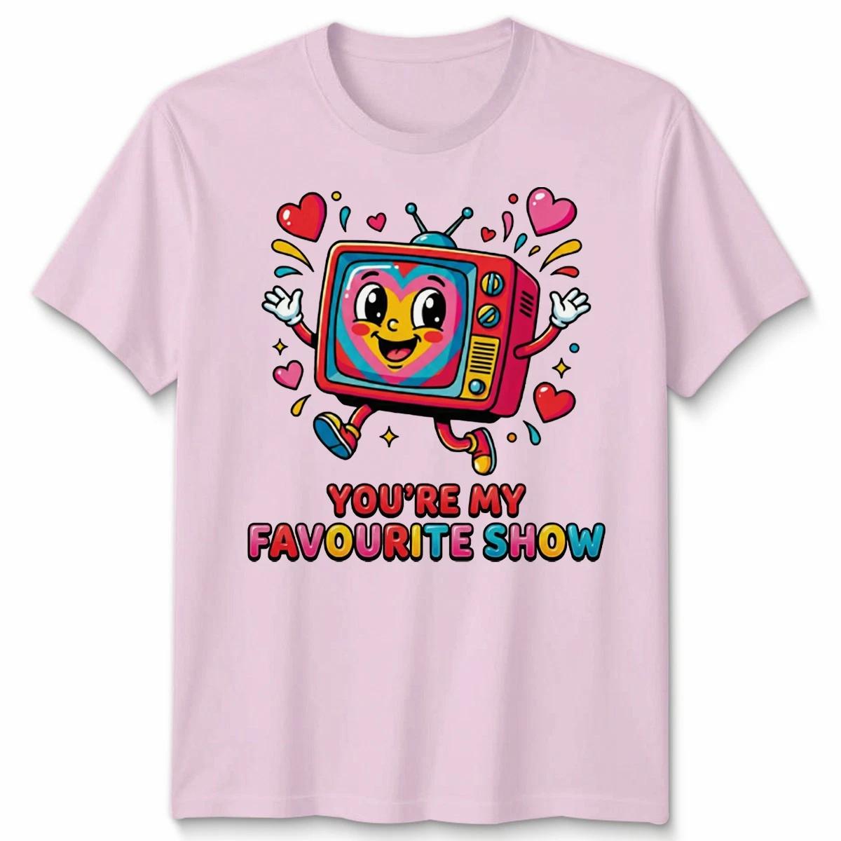 Ты Мое Любимое Шоу Футболка Ретро ТВ День Святого Валентина Парные Совпадающие Футболки L