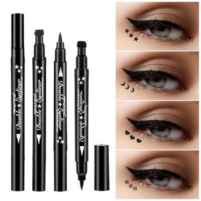 HengFang 4 Styles Double-headed Eyeliner Black Eyeliner Star Moon Shape 2.5g #52244