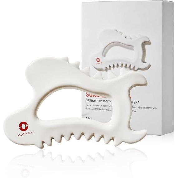 MEDITHERAPY LIF-me Guasha,Ceramic Gua Sha,Face Massage Tool, Facial Guasha, Guasha Board, Face Lift, Muscle Relief