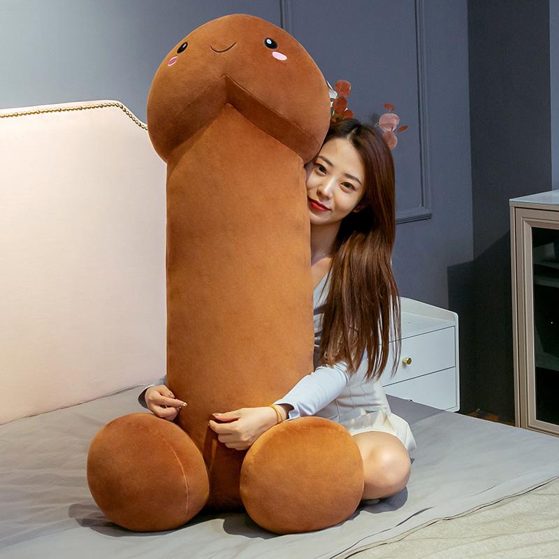 Legrační plyšová hračka na penis 30cm-100cm simulace vycpaná panenka Soft Dick Polštář na penis v reálném životě Roztomilá sexy hračka Zajímavý dárek