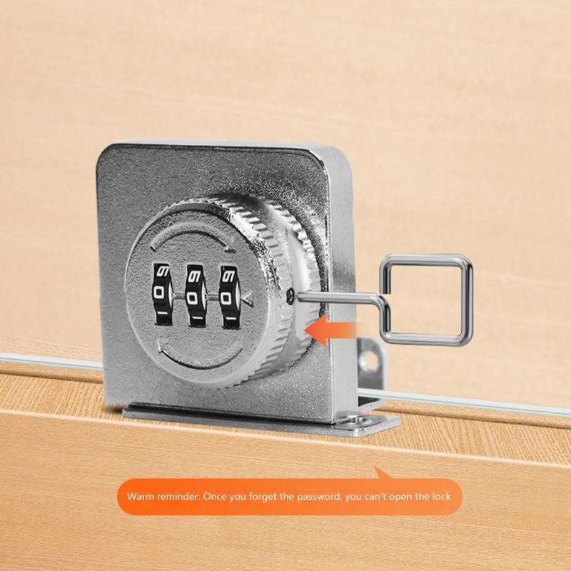 3Digit Combination Cabinet Lock Mechanical Password Lock for Drawer, Cabinet