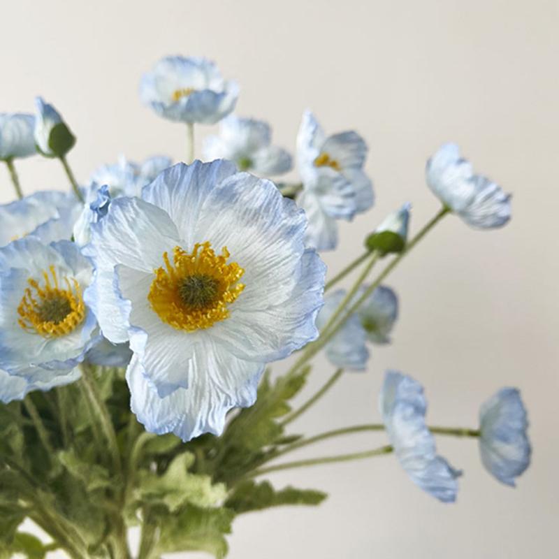 High Quality Beautiful Artificial Poppy Silk Flowers Fake Flower For Home