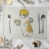 Placemat For Dining Table Cute Cat Cartoon Animal Mat Coaster Creative Printed Heat-resistant Kitchen Dining Accessories Hot Pad
