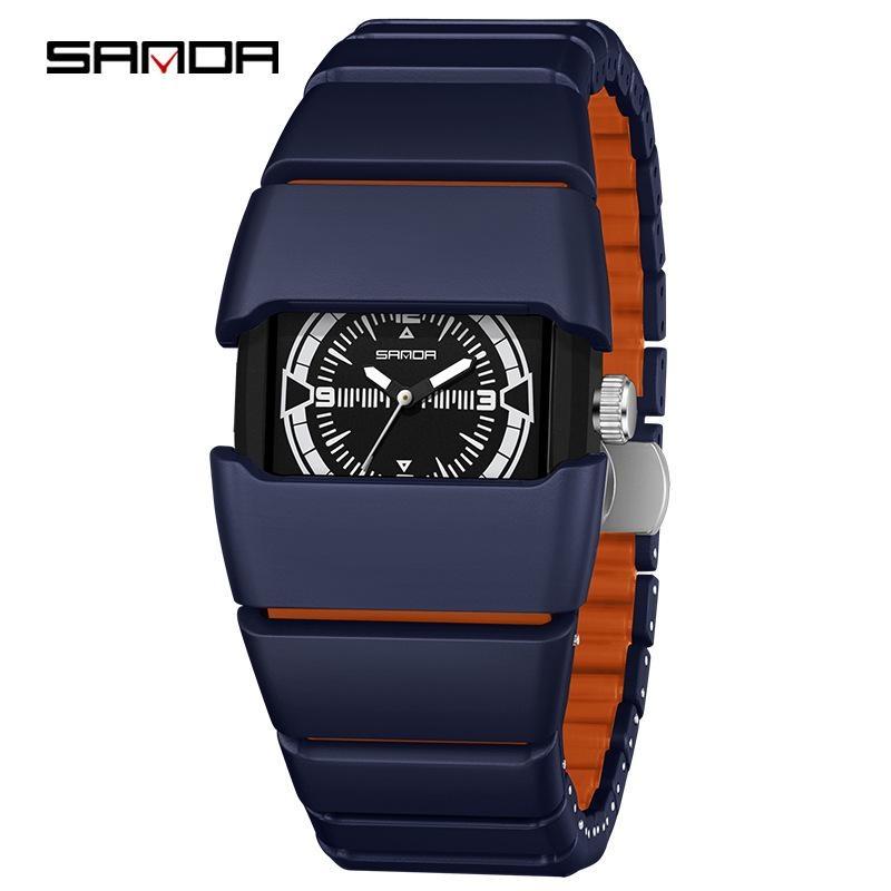 SANDA Cool Watch For Men Creative Style Alien Design Waterproof Luminous Quartz Watches Male Sports Wristwatch