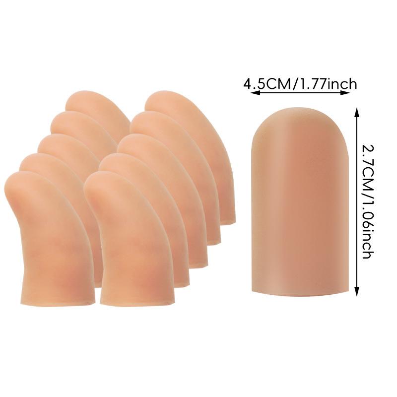 

10pcs Silicone Thumb Protective Cover Writing Wear-resistant Cutting Vegetables Non-slip Universal Toe Cover Protector