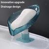 1pc Drain Soap Holder Leaf Shape Soap Box Suction Cup Tray Drying Rack for Shower Sponge Container Kitchen Bathroom Accessories