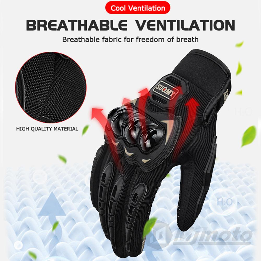 SUOMY Motorcycle Gloves Summer Men Breathable Full Finger Motocross Racing Gloves Moto Biker Riding Glove Motorcycle Accessories