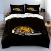 Golden Lion Emblem with Caracas Text Print Bedding Set Duvet Cover Pillowcases (1* Duvet Cover 2* Pillowcases Do Not Include Comforter)