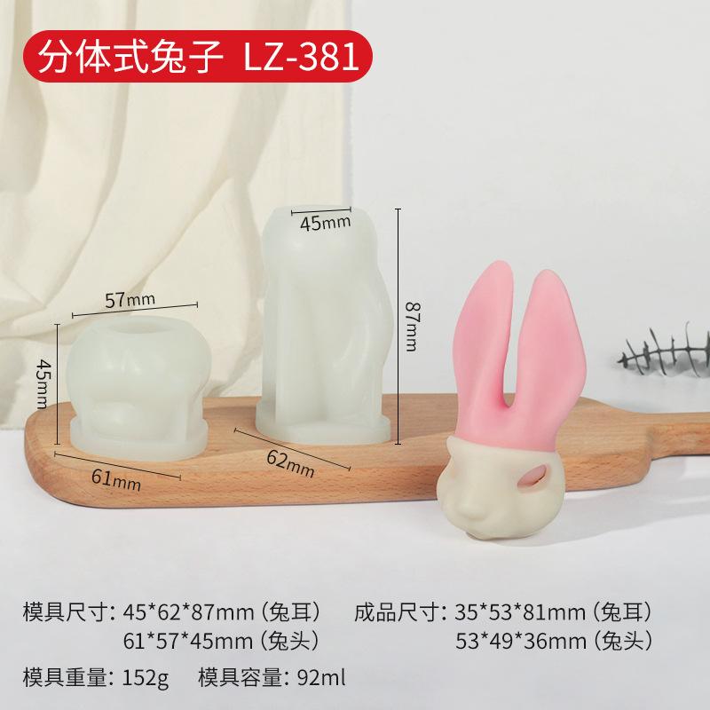 DIY Detachable Zodiac Rabbit Silicone Candle Mold Set For Aromatherapy And Plaster Animals