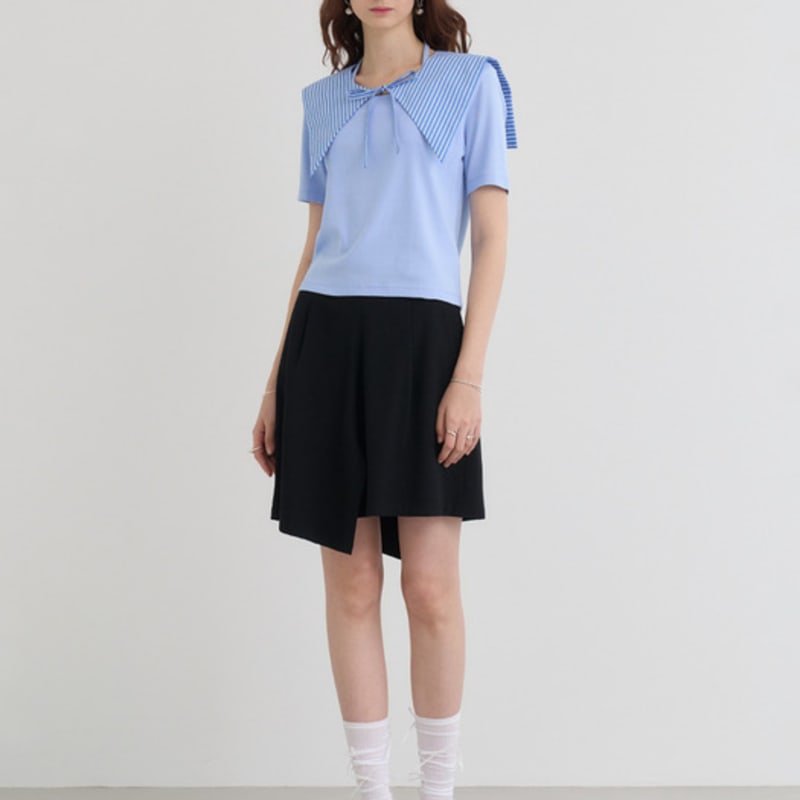 LE YIEL Schleifenumhangkragen_Blau