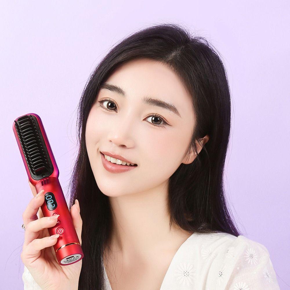 8 Temp Settings Hair Straightener Type-C Straightening Comb Portable Straight Hair Comb