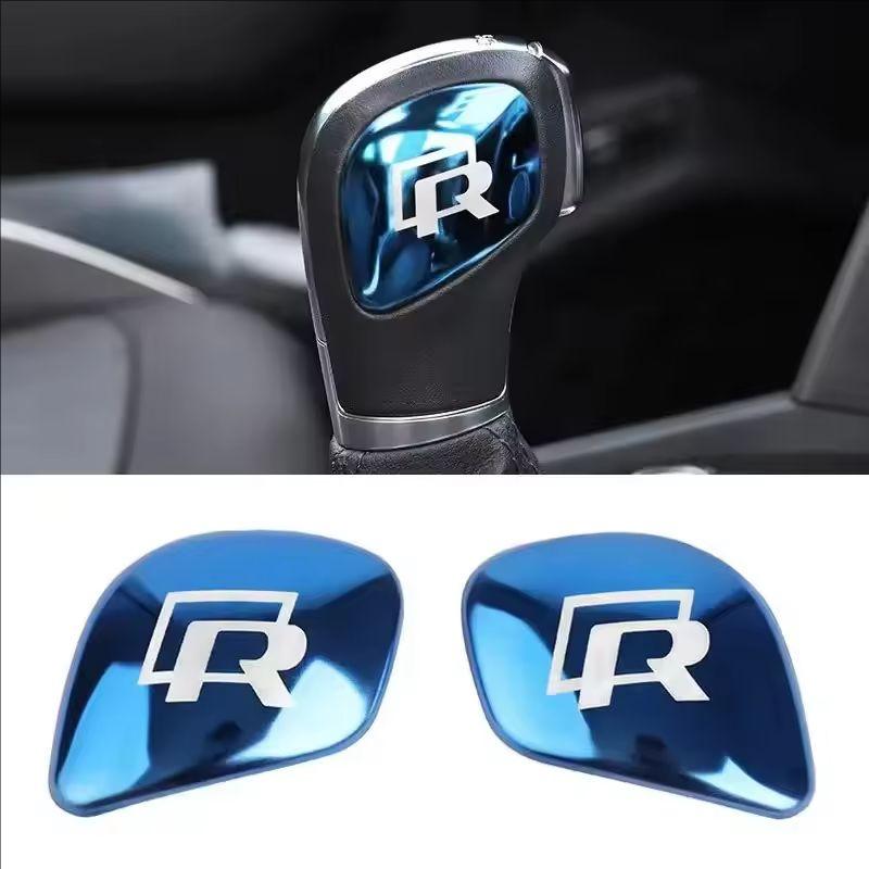 Car Gearbox Control Gear Lever Stickers Shift Stick Handle Accessories For VW GTI Polo Golf Passat Tiguan Arteon Taigo Hub Cap