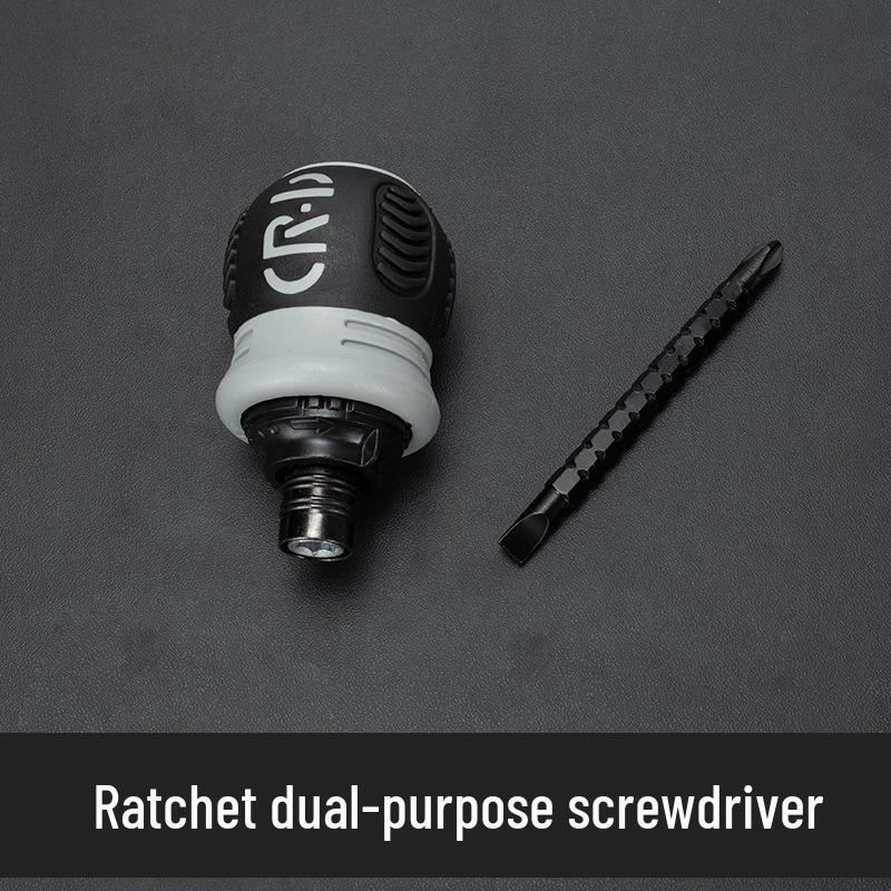 Telescopic Ratchet Screwdriver Set with Assorted Bits - Two-Way, Multifunctional, Labor-Saving